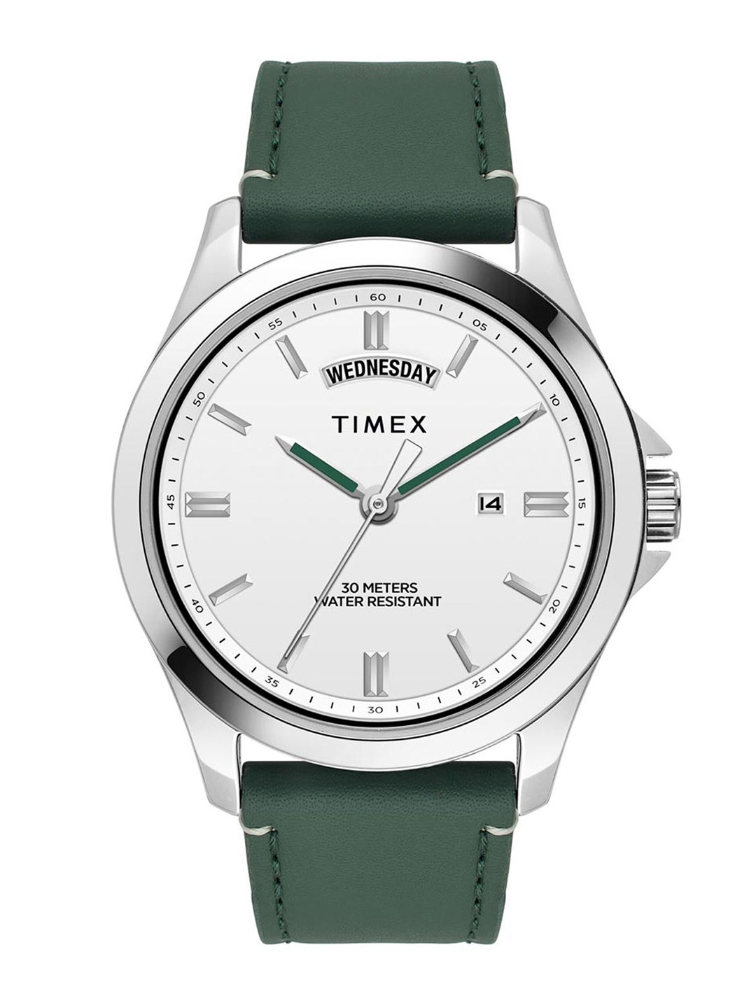 

Timex Men Brass Dial & Leather Straps Analogue Multi Function Watch TW000X138, White