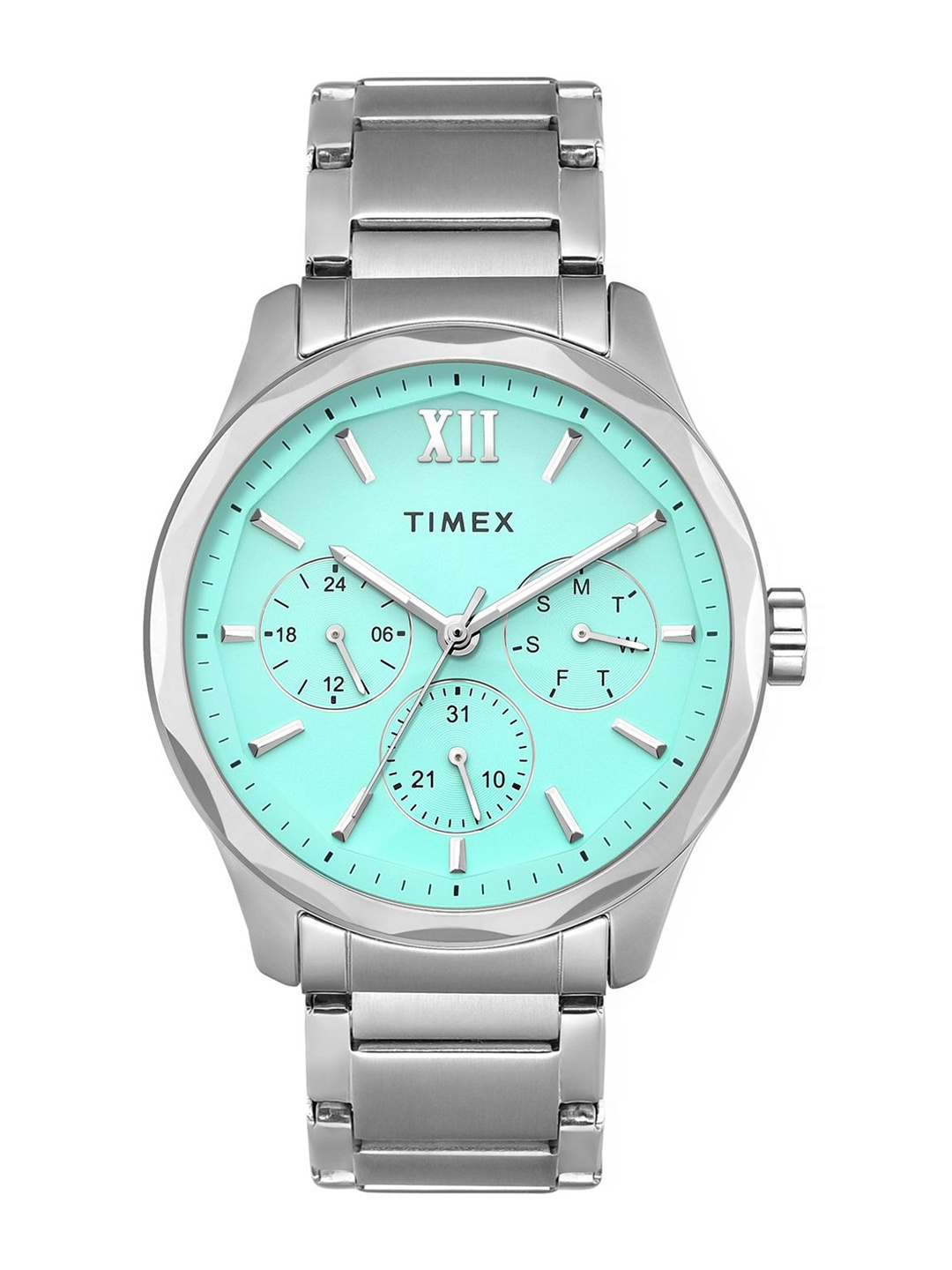 

Timex Men Brass Dial & Stainless Steel Straps Analogue Watch TW0TG7639, Blue
