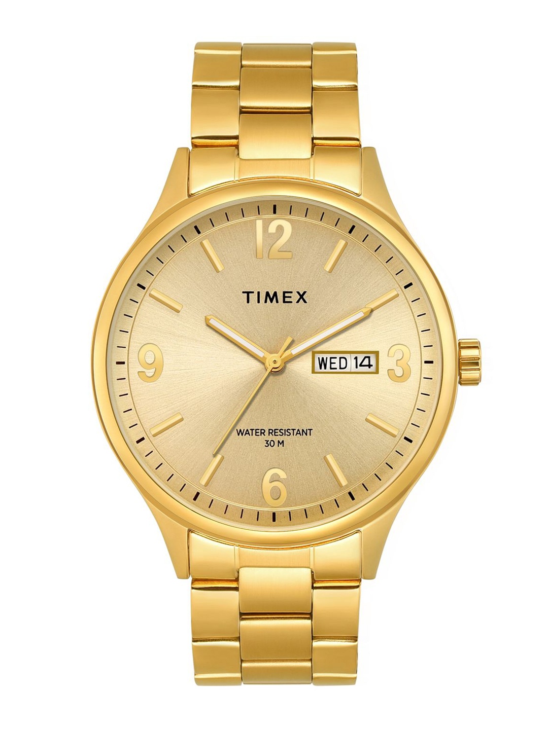 

Timex Men Brass Dial & Stainless Steel Straps Analogue Watch TWEG18444, Champagne