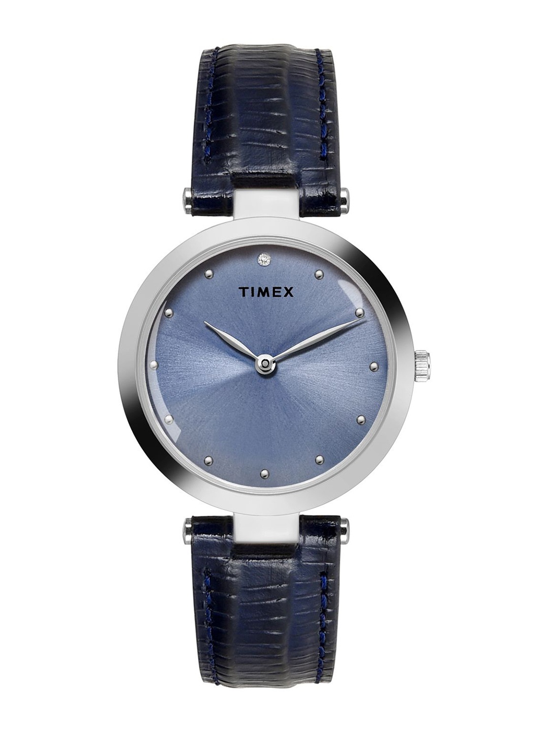 

Timex Women Brass Dial & Leather Straps Analogue Watch TWEL19207, Blue