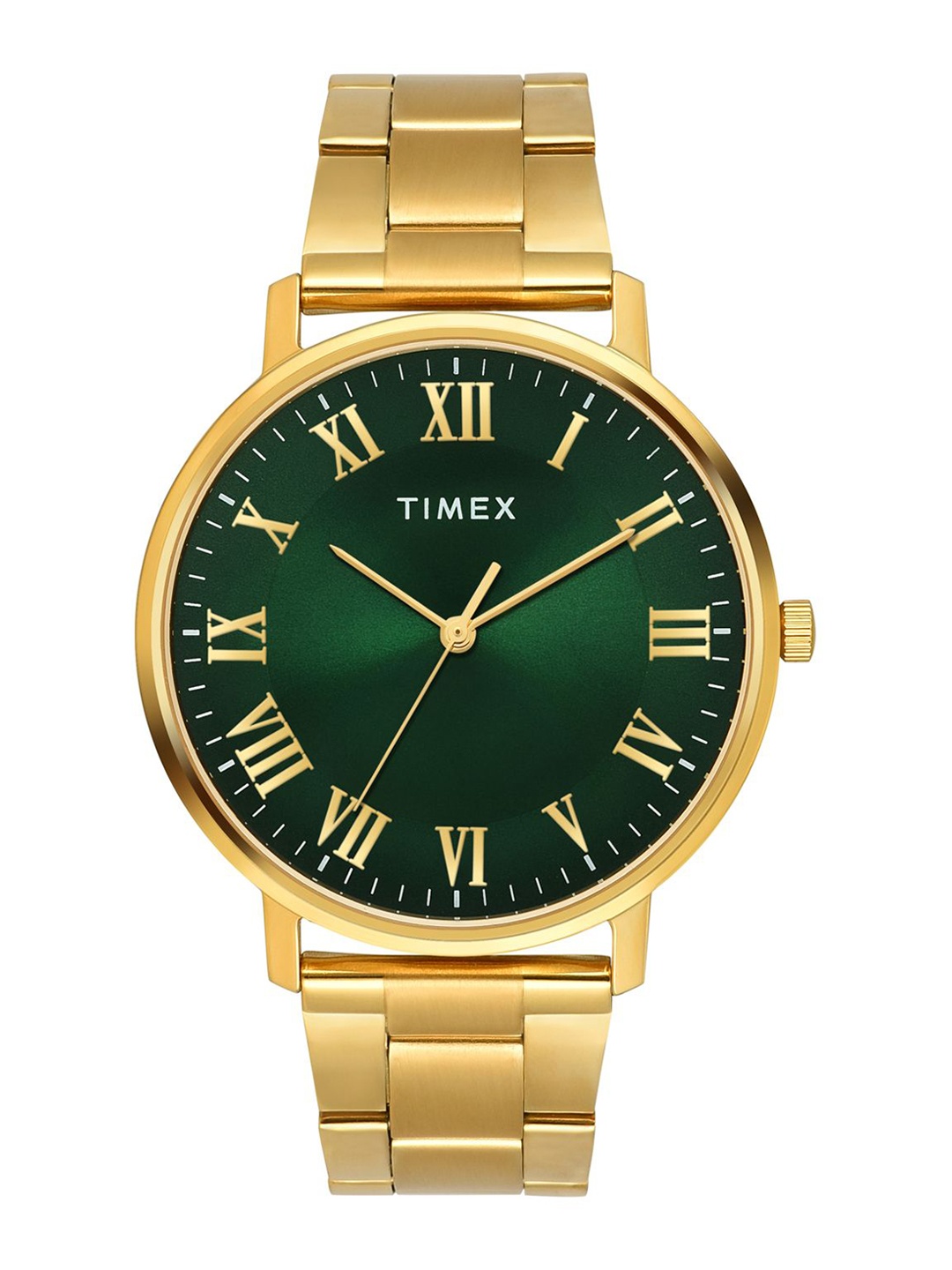 

Timex Men Brass Dial & Stainless Steel Straps Analogue Watch TW0TG8024, Green