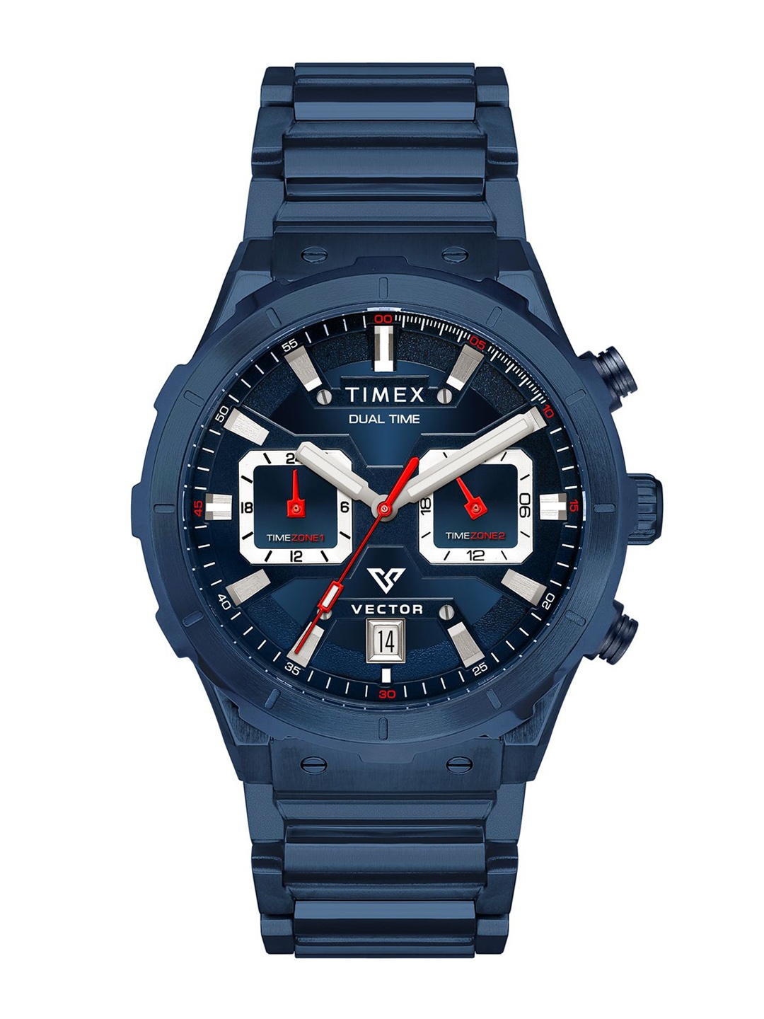 

Timex Men Dial & Stainless Steel Straps Analogue Watch TWEG24801, Blue
