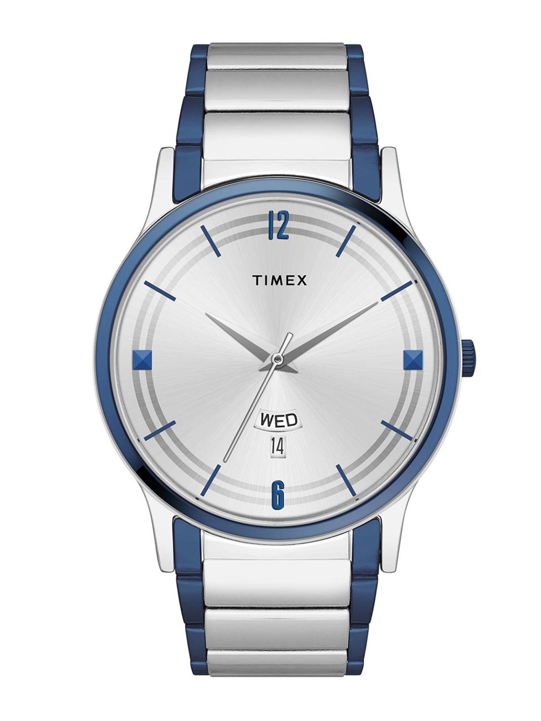 

Timex Men Brass Dial & Stainless Steel Straps Analogue Watch TW000R467, Silver