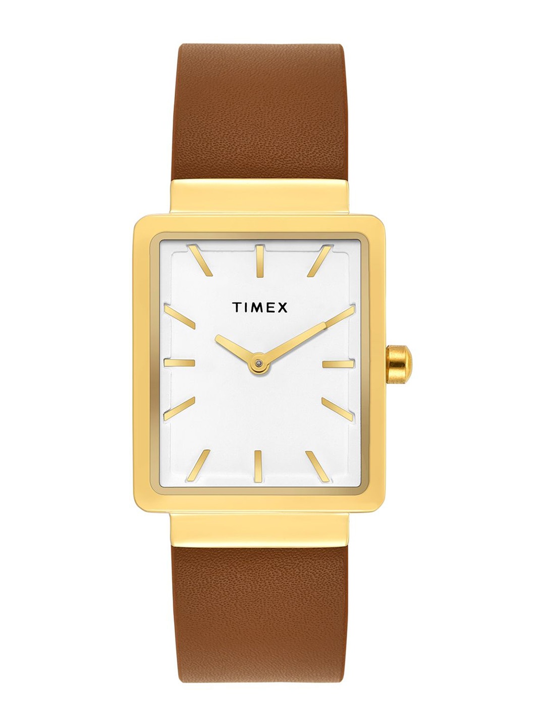 

Timex Women Brass Dial & Leather Straps Analogue Multi Function Watch TWEL20700, White