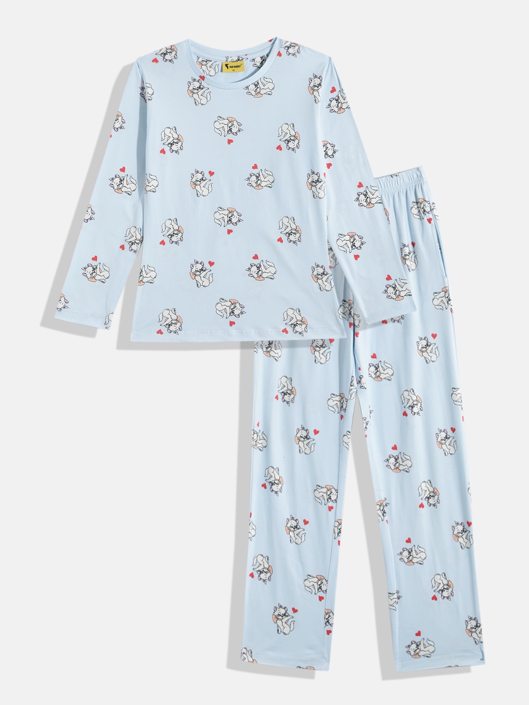 

KOKOMO Girls Printed Night suit, Blue