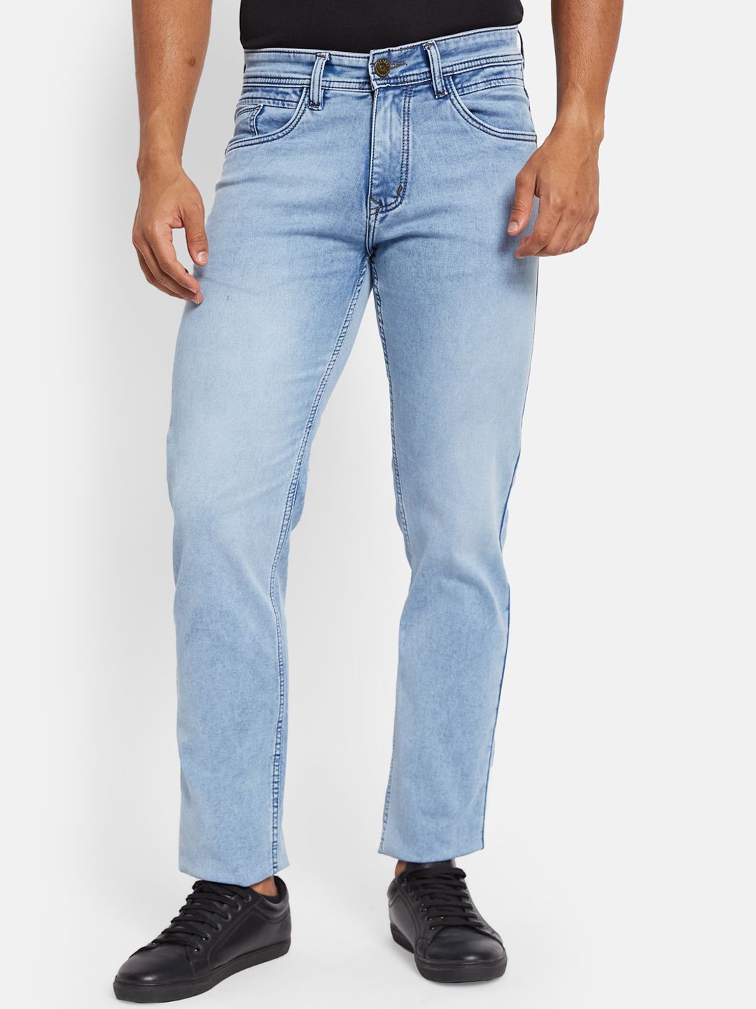 

Octave Men Straight Fit Light Fade Stretchable Jeans, Blue