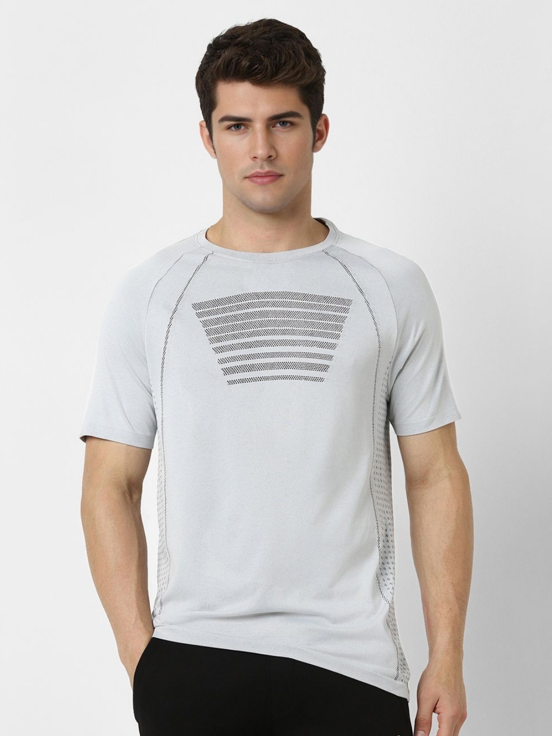 

Van Heusen Flex Men Printed Slim Fit T-shirt, White
