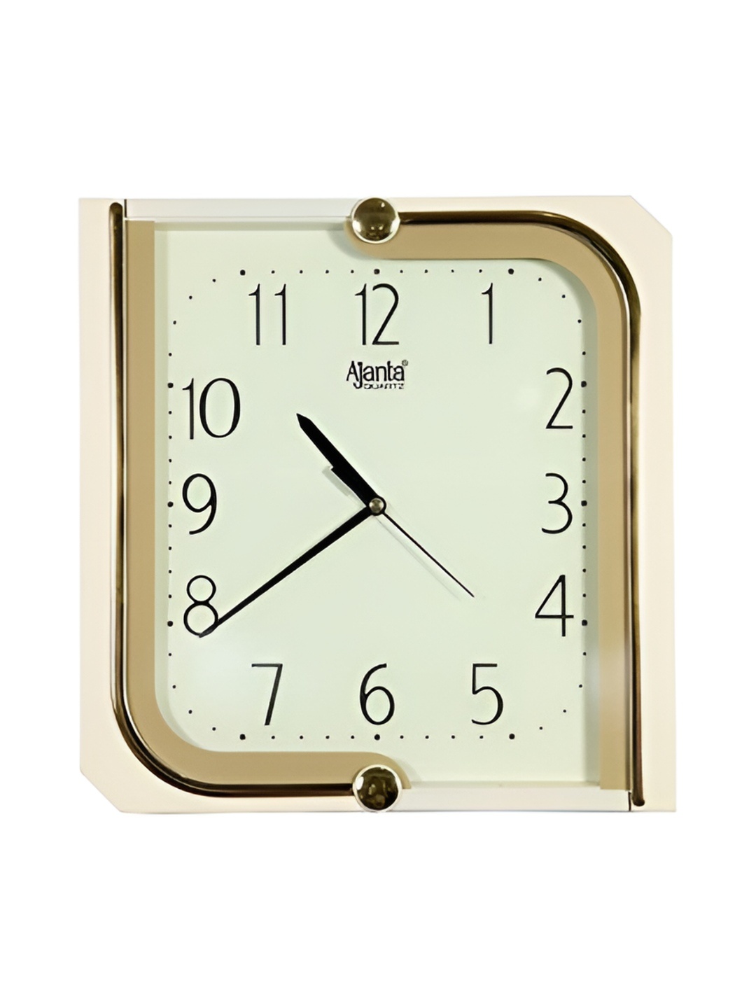 

Ajanta Gold-Toned & White Square Shaped Glass Contemporary Wall Clock