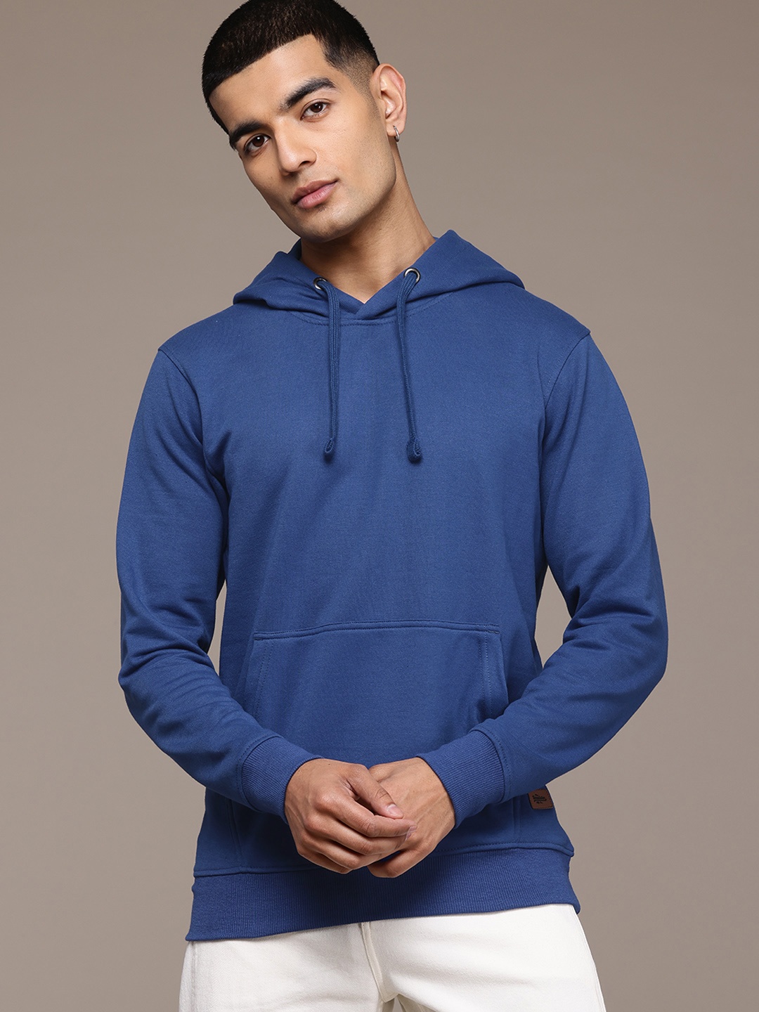 

The Roadster Lifestyle Co. Solid Hooded Sweatshirt, Blue