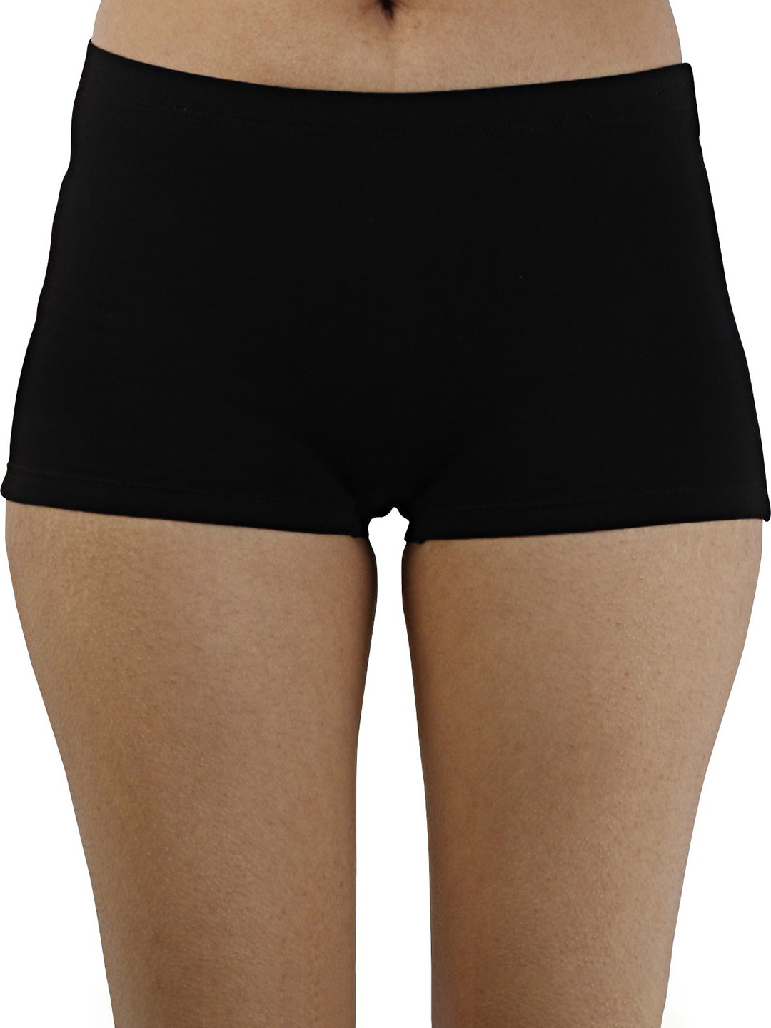 

Diving deep Cotton Mid-Rise Boy Short Briefs Full Pantty 1_8Single Pc__XS, Black