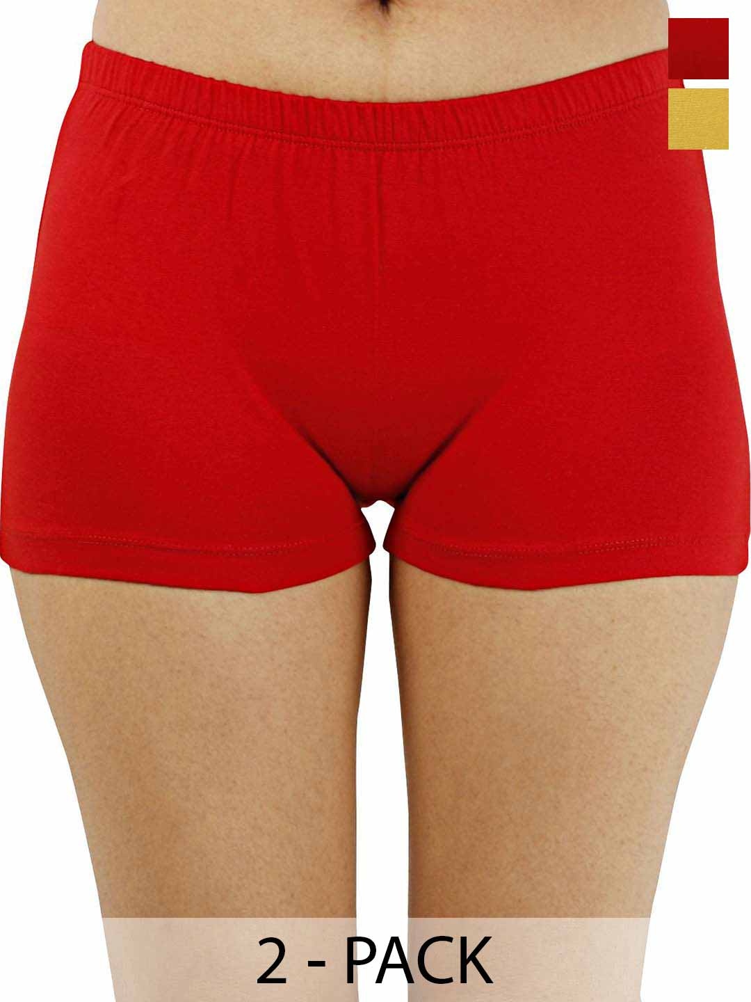 

Diving Deep Pack Of 2 High-Rise Boy Shorts Briefs FULL PANTY_R Y _SMALL, Yellow