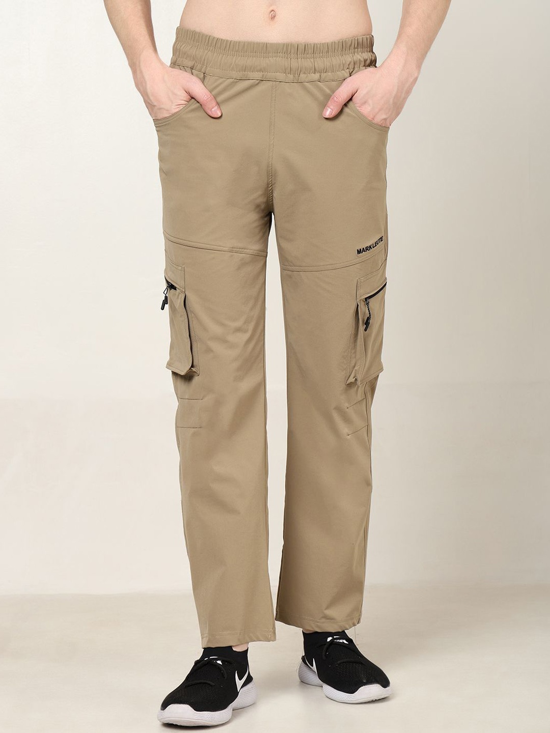 

Mark Leute Relaxed-Fit Parachute Cargo Trousers, Khaki