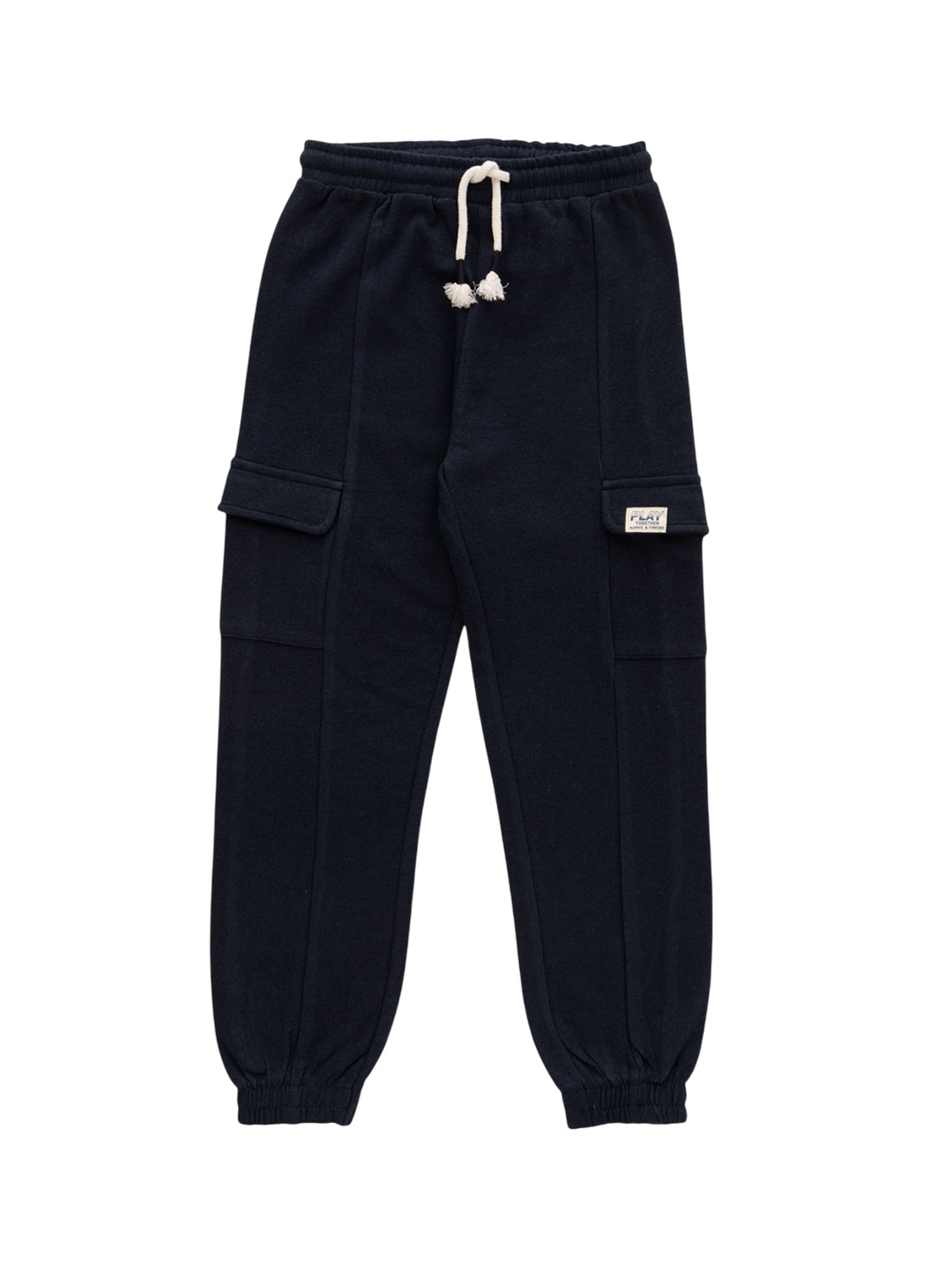 

JusCubs Boys Cotton Mid-Rise Joggers, Navy blue