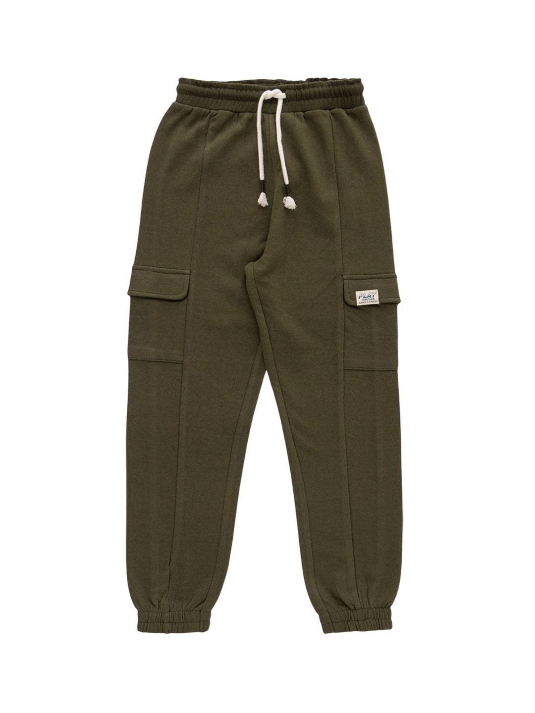 

JusCubs Boys Cotton Mid-Rise Joggers, Green