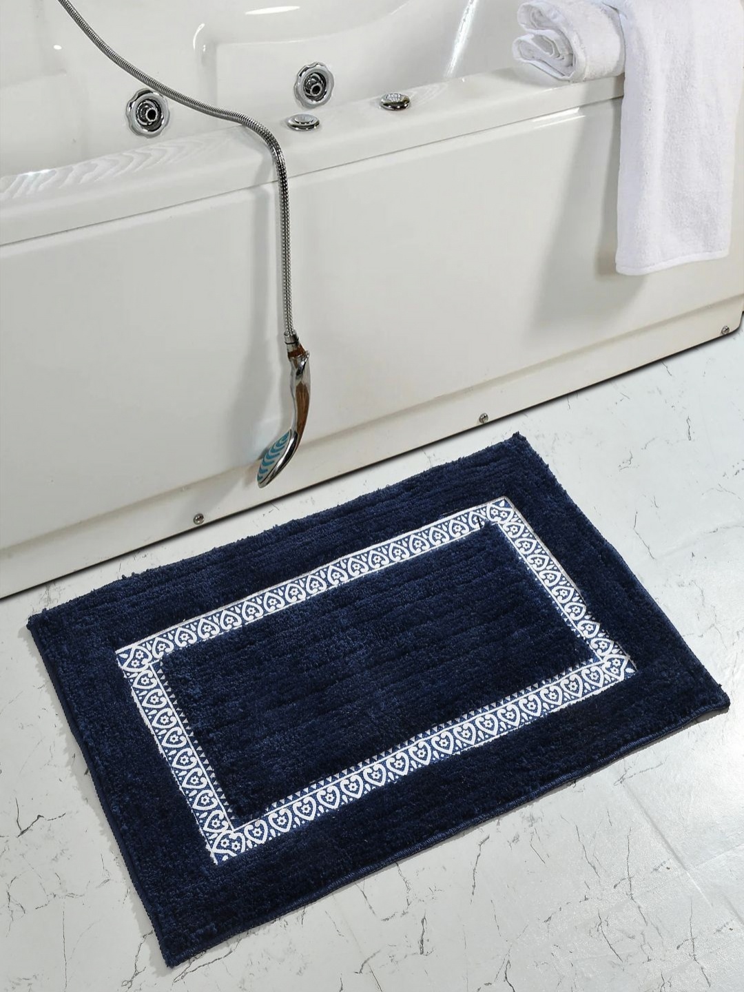 

MAA HOME CONCEPT Blue & White Printed Anti-Skid Doormats