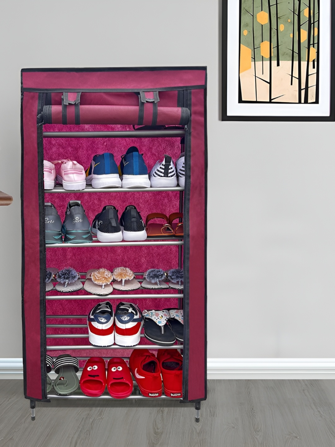 

Rmerchants Maroon & Black 6-Tier Shoe Racks