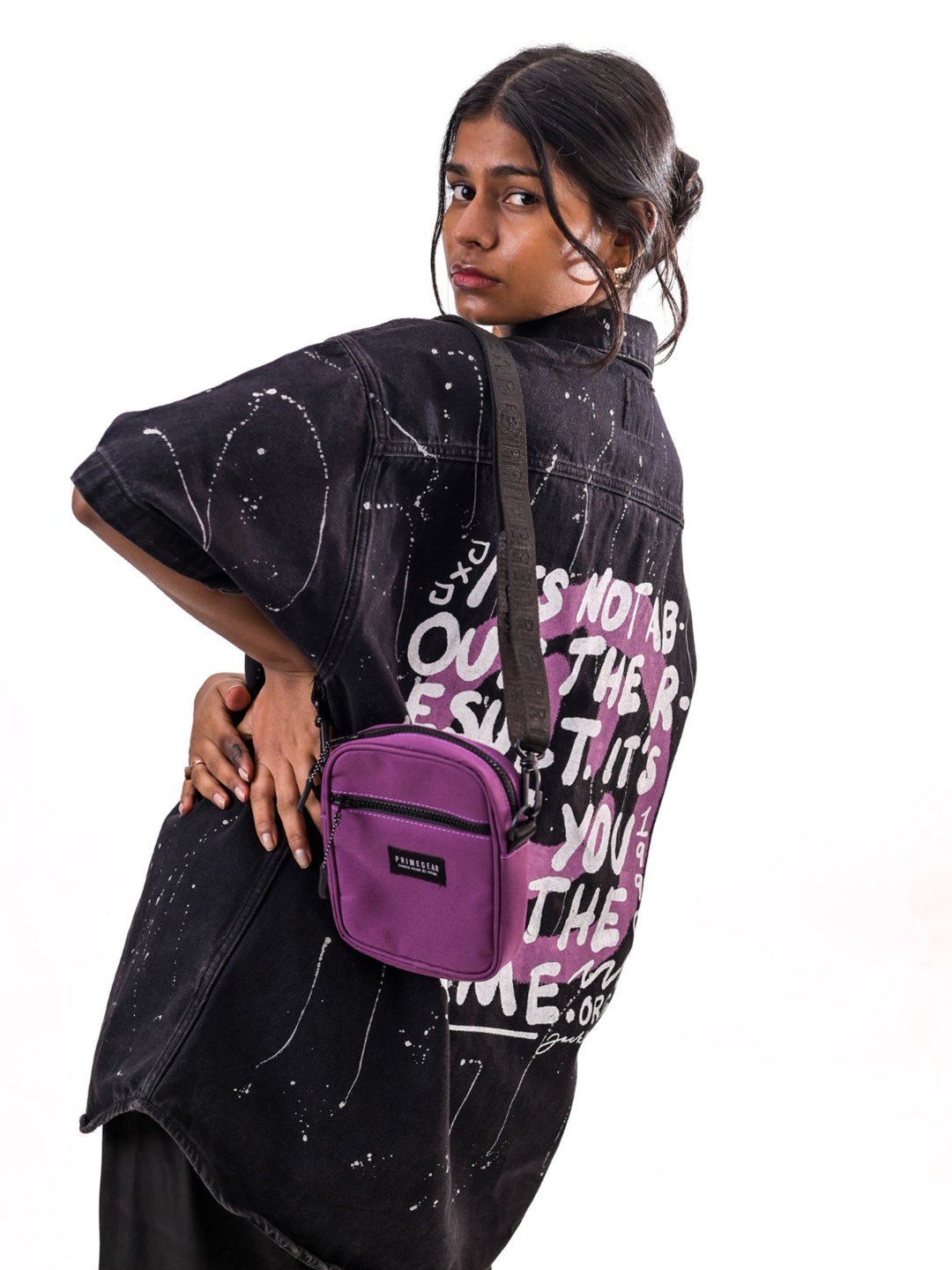 

Primegear Unisex Solid Crossbody Sling Bag, Purple