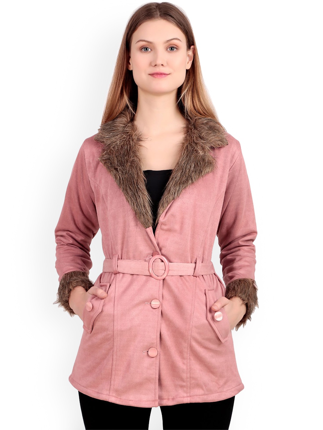 

MTR-ORIEX THE ORIGINAL FASHION Girls Single-Breasted Overcoat, Peach