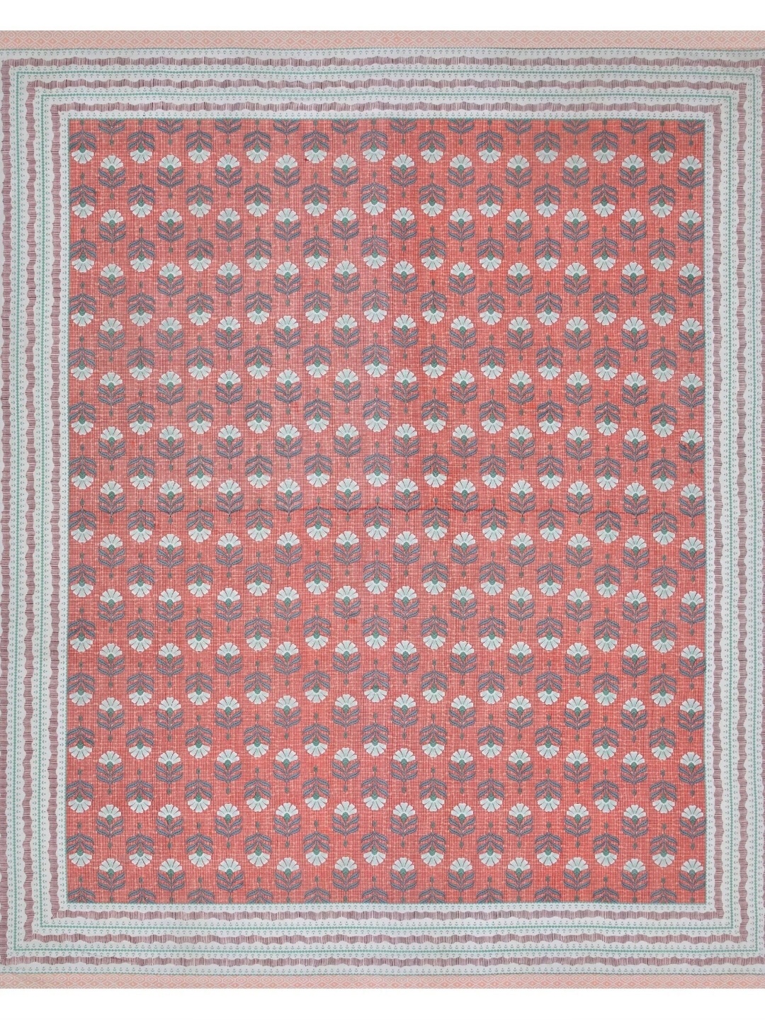 

LIVING ROOTS Elegance Pink Floral Printed 250 TC Pure Cotton King Bedsheet 2.81 m X 2.61 m