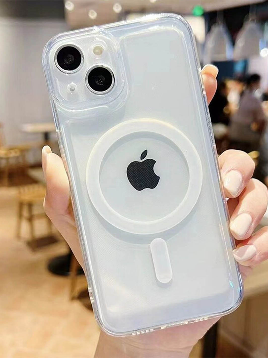 

Luxury Kase Magnetic Soft iPhone 14 Plus Back Case, Transparent