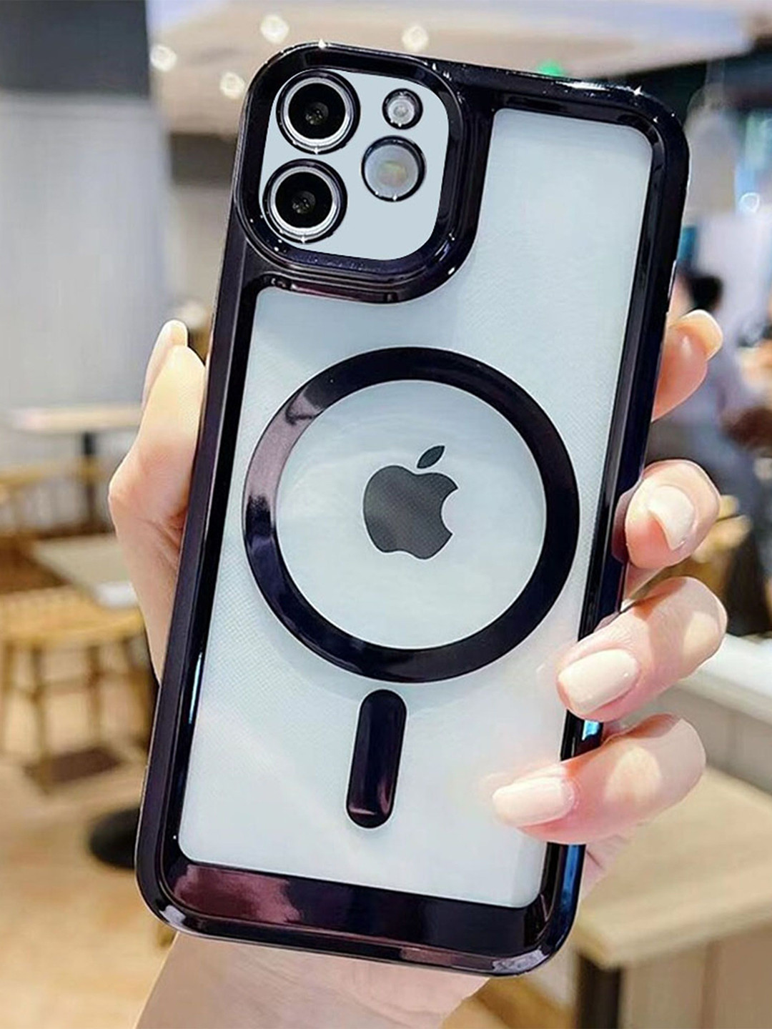 

Luxury Kase Solid iPhone 11 Magnetic Soft Cover Back Case, Black