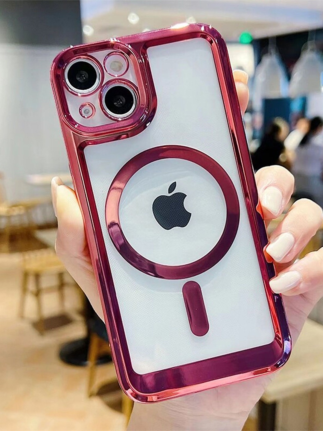 

Luxury Kase Magnetic Soft iPhone 14 Back Case, Red
