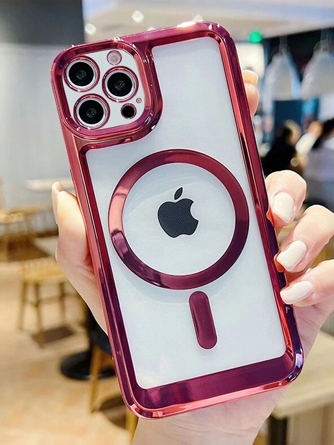 

Luxury Kase Magnetic Soft iPhone 11 Pro Max Back Case, Red