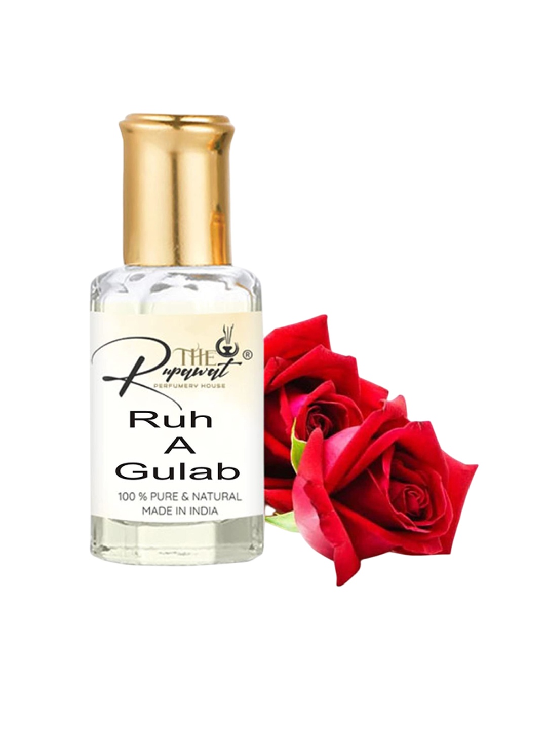 

THE RUPAWAT Perfumery House Ruh Ae Gulab 100% Pure & Natural Alcohol-Free Attar - 12 ml, Transparent