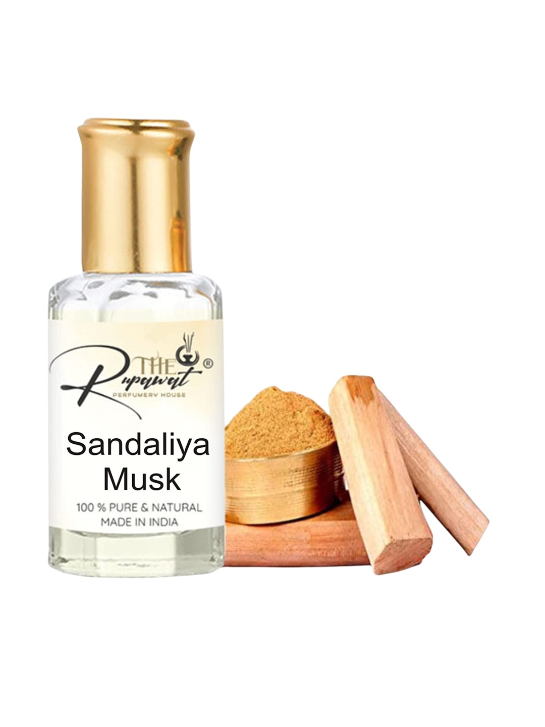 

THE RUPAWAT Perfumery House Sandliya Musk 100% Pure & Natural Alcohol Free Attar - 12 ml, Transparent