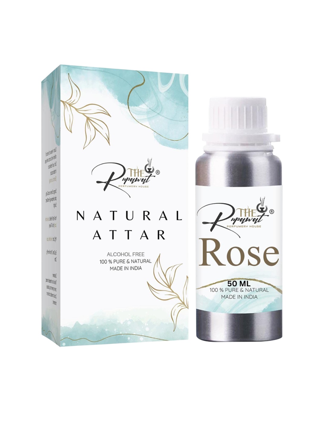 

THE RUPAWAT Perfumery House Rose 100% Pure & Natural Alcohol Free Attar - 50 ml, Transparent