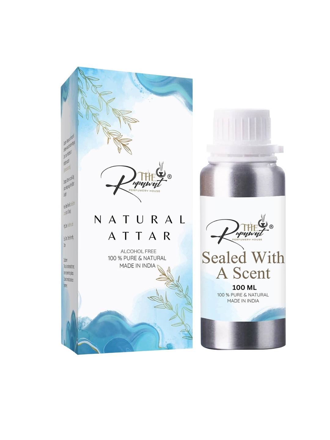 

THE RUPAWAT Perfumery House Sealed With A Scent Natural & Alcohol Free Attar - 100 ml, Transparent