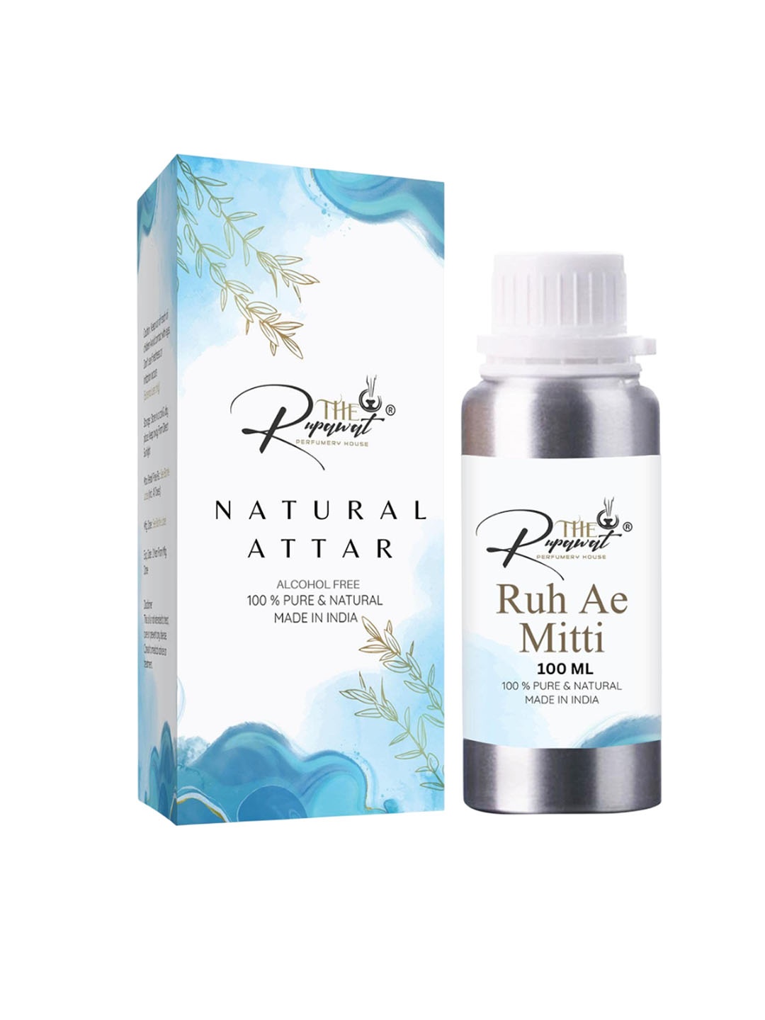 

THE RUPAWAT Perfumery House Ruh Ae Mitti 100% Pure & Natural Alcohol Free Attar - 100 ml, Transparent