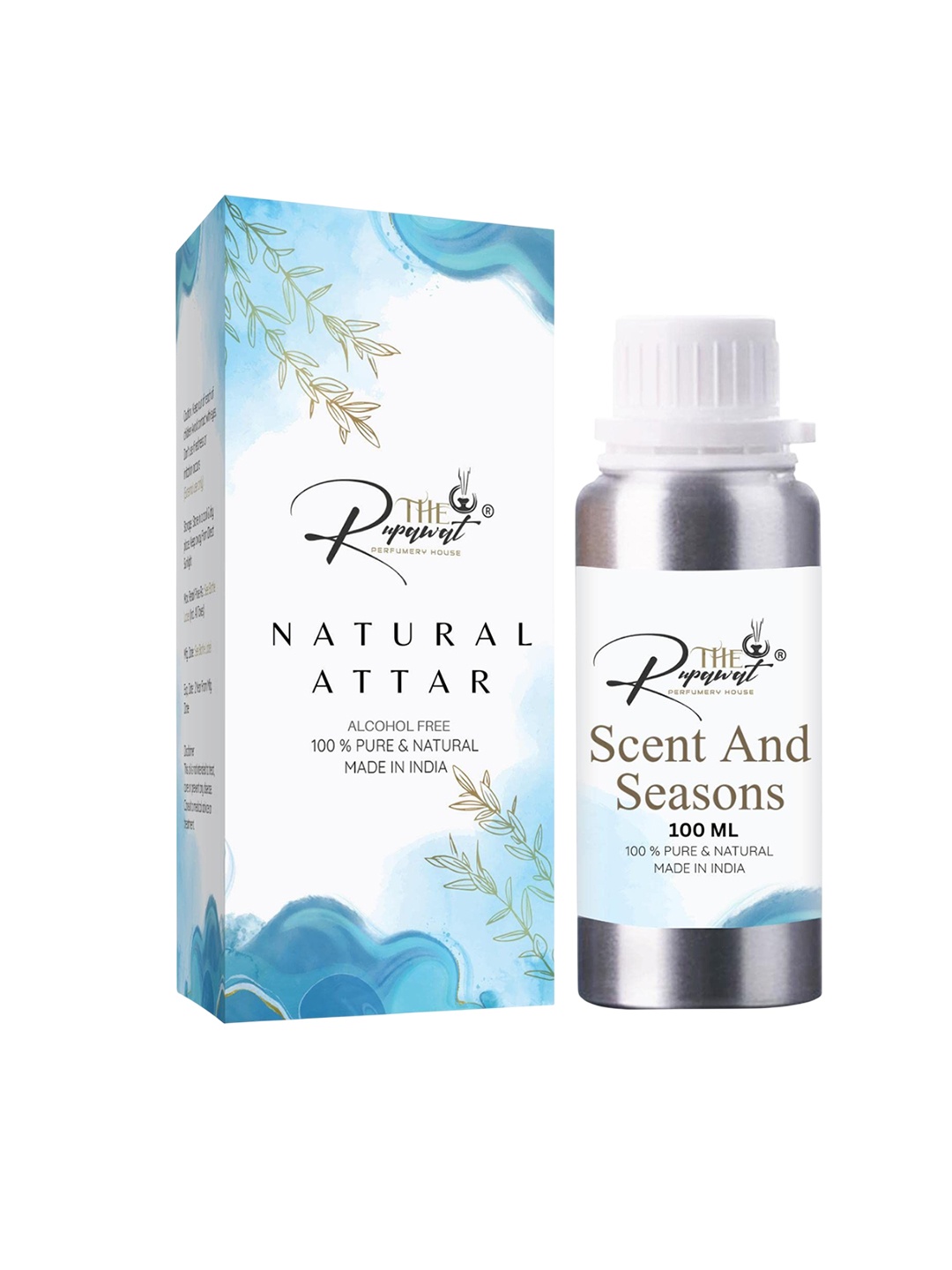

THE RUPAWAT Perfumery House Scent And Seasons Natural & Alcohol-Free Attar - 100 ml, Transparent
