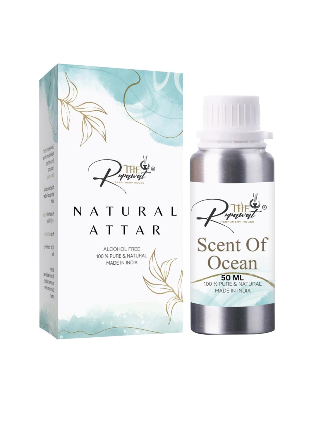 

THE RUPAWAT Perfumery House Scent Of Ocean Natural & Alcohol Free Attar - 50 ml, Transparent