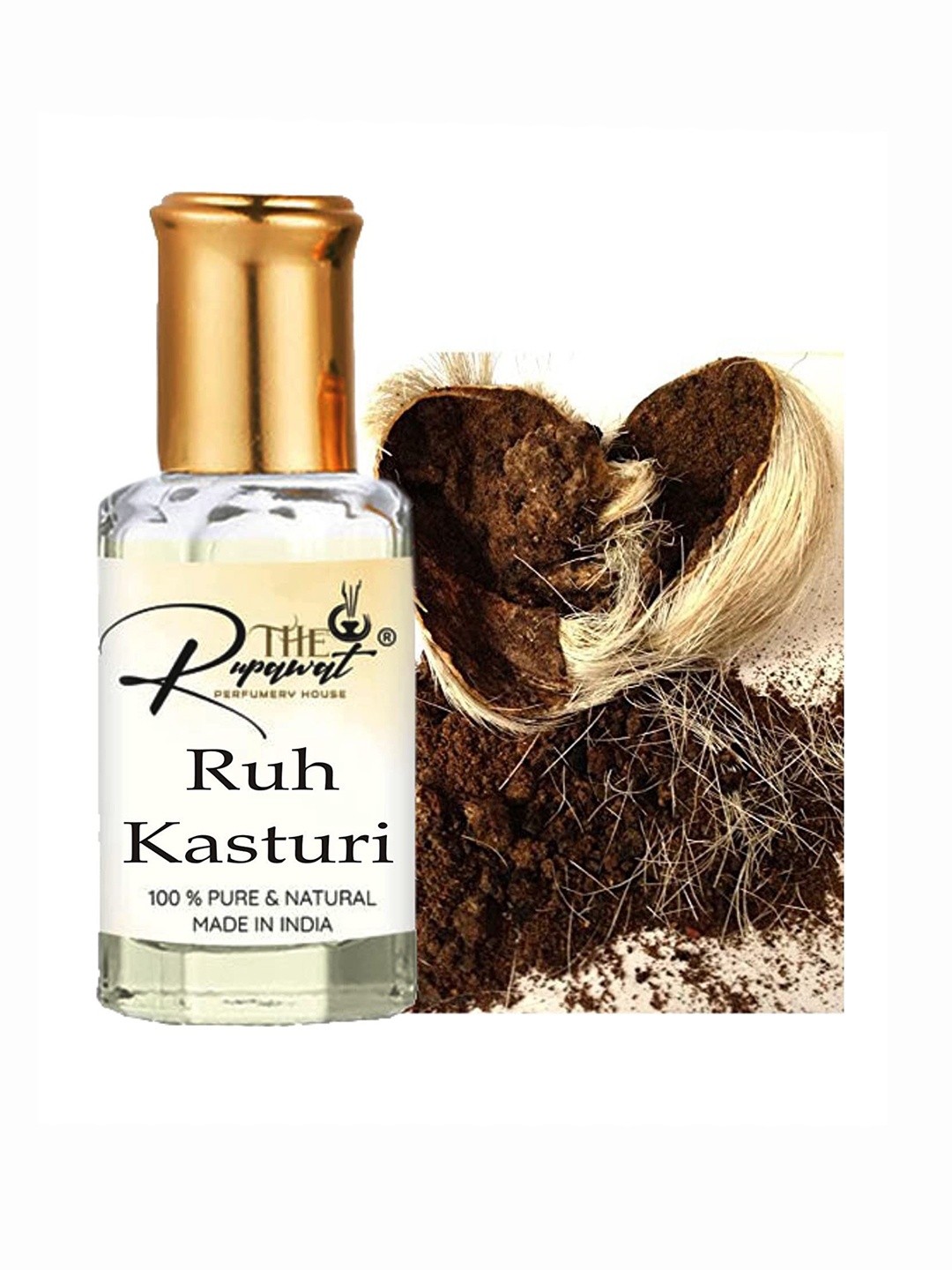 

THE RUPAWAT Perfumery House Ruh Kasturi Natural & Alcohol-Free Attar - 12 ml, Transparent