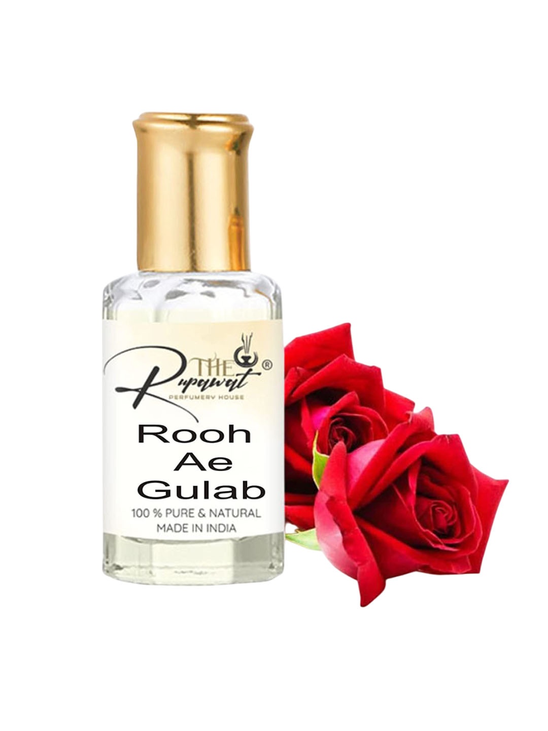 

THE RUPAWAT Perfumery House Rooh Ae Gulab Natural & Alcohol-Free Attar - 12 ml, Transparent