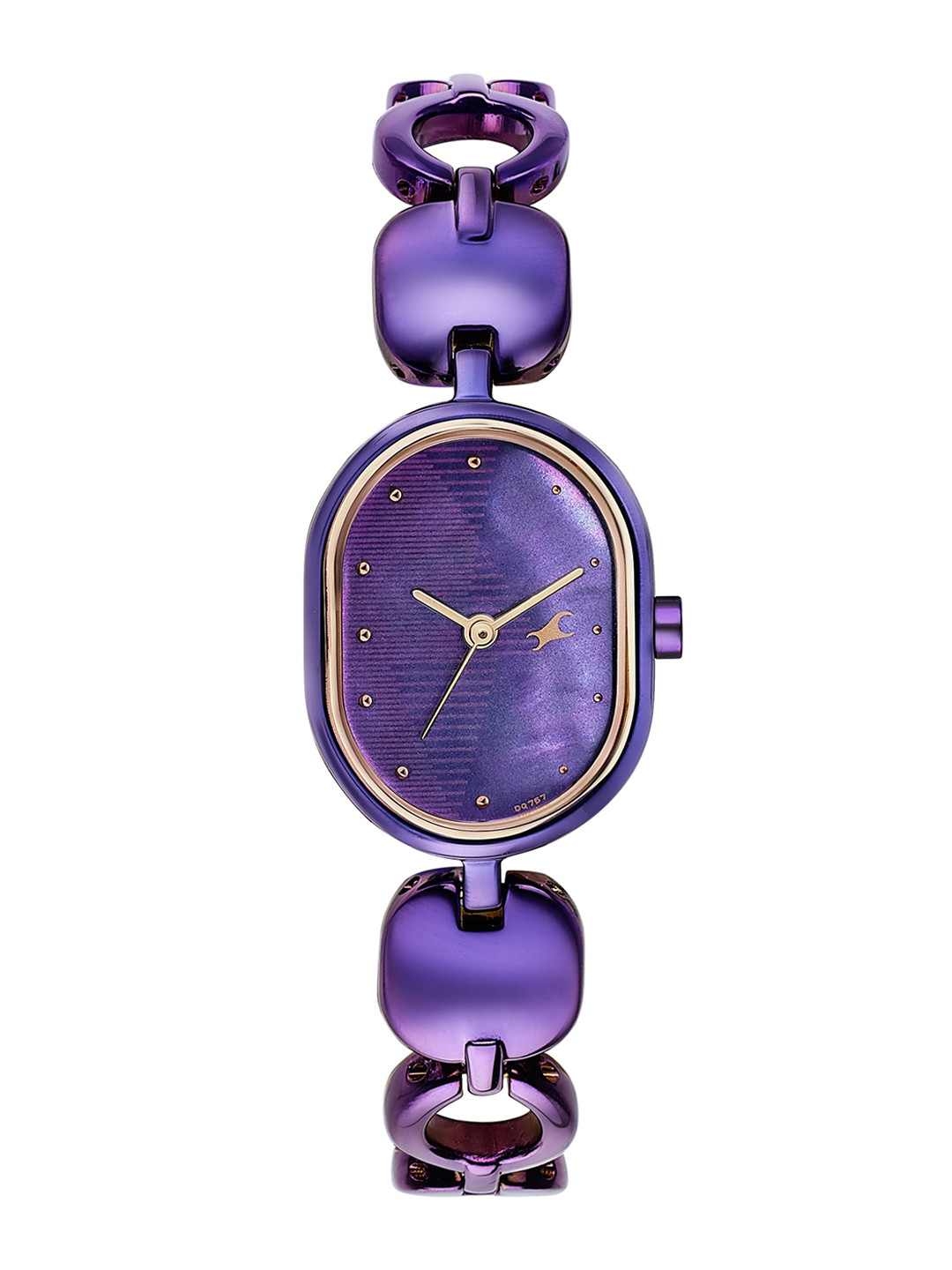 

Fastrack Women Brass Printed Dial & Bracelet Style Straps Analogue Watch 6309QM01, Purple