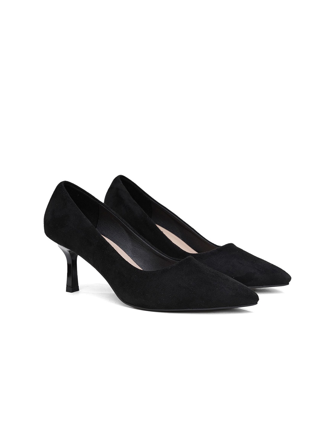 

Sherrif Shoes Suede Stiletto Pumps, Black