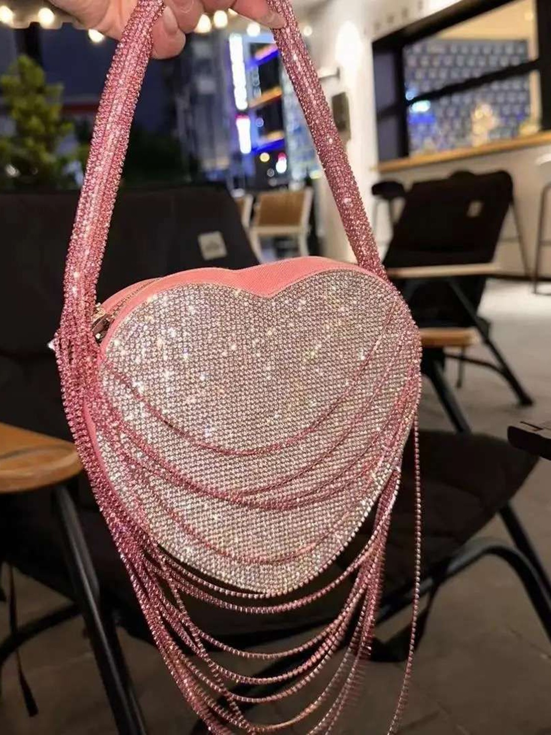 

PURPLE WINGS Embellished Sling Bag, Pink