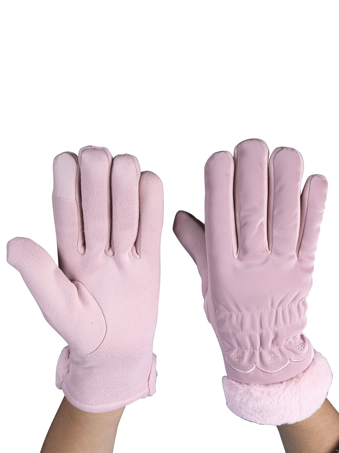 

Calvadoss Women Winter Gloves, Pink