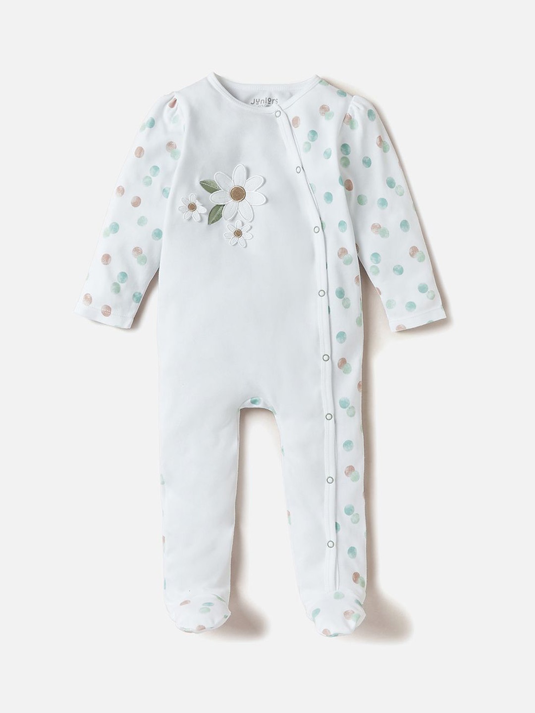 

Juniors by Babyshop Girls Printed Sleepsuit, White