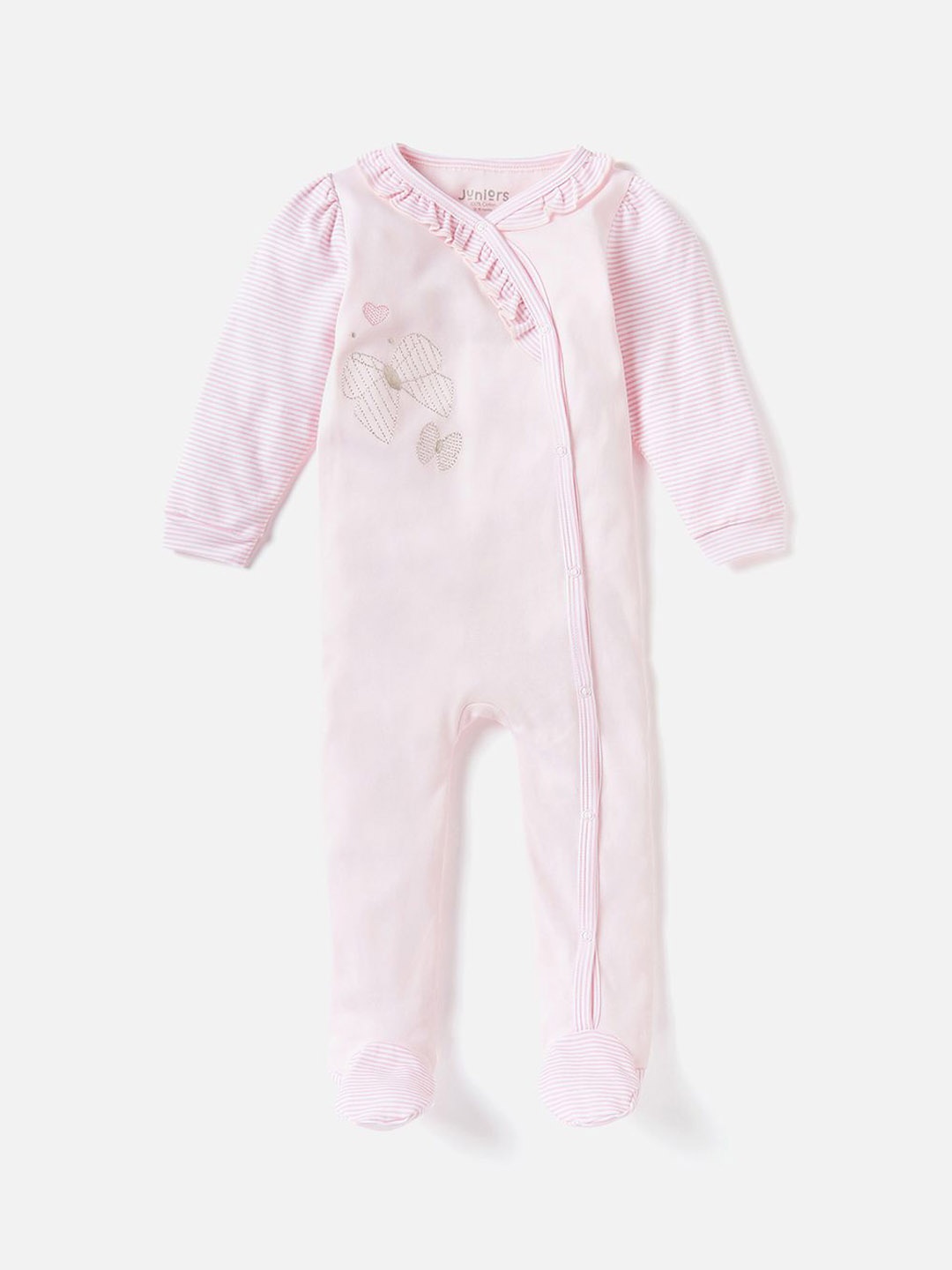 

Juniors by Babyshop Girls Embroidered Sleepsuit, Pink