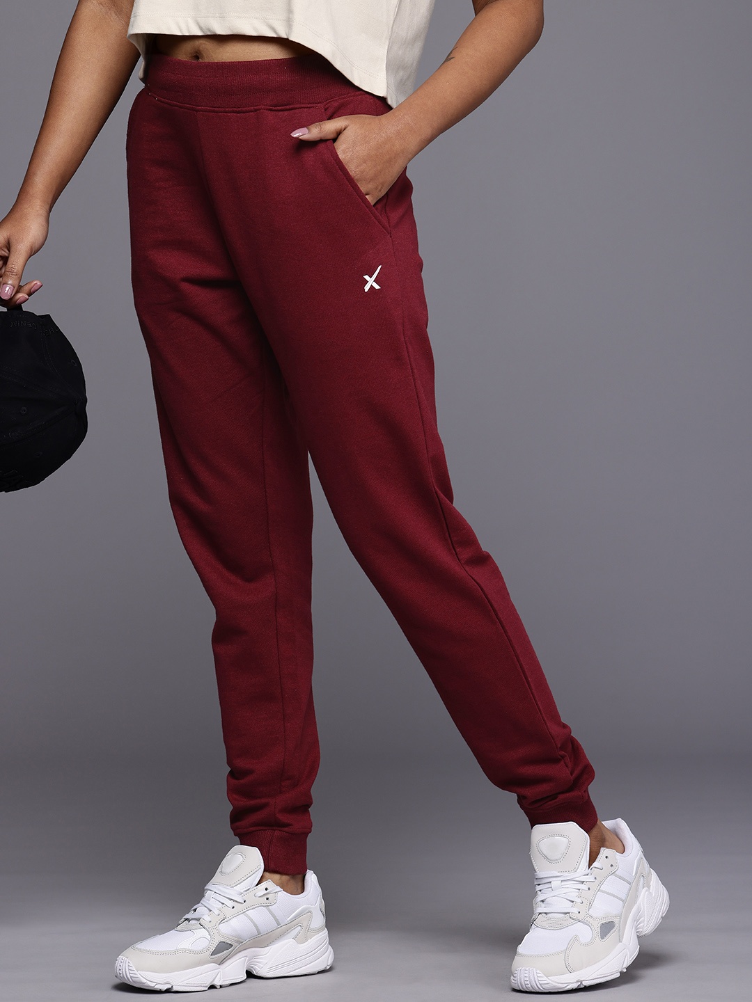 

HRX by Hrithik Roshan Women Solid Joggers, Maroon