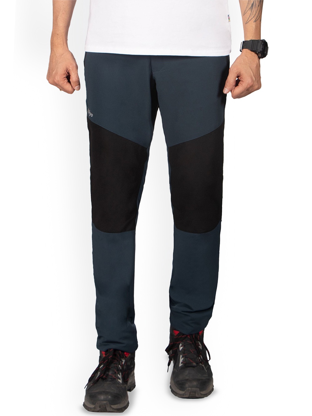 

GOKYO Men Mid Rise Trekking Track Pants, Blue