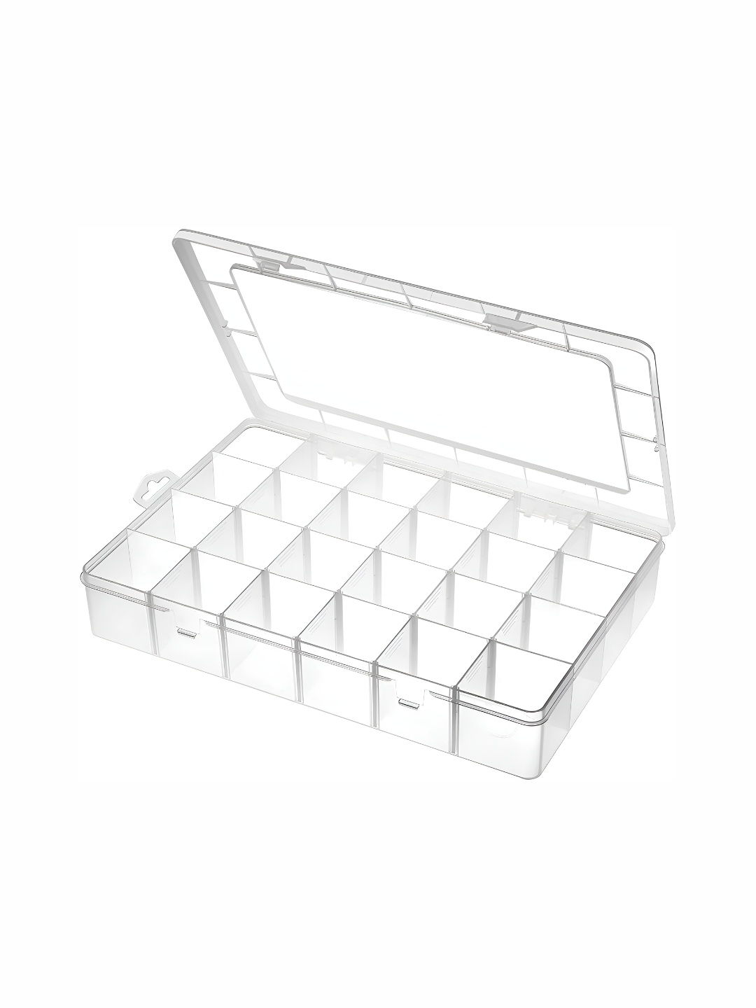 

Inditradition Transparent 24 Grid Cells Reusable Jewellery Organiser