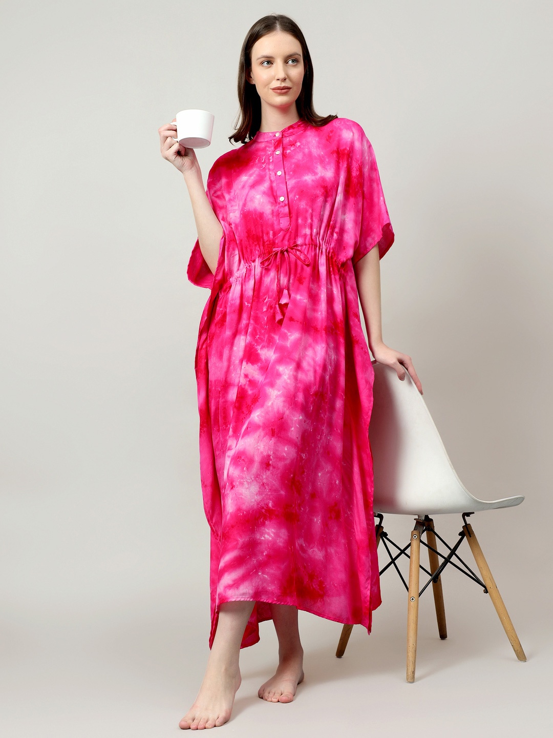 

Safeera Printed Maxi Nightdress, Pink