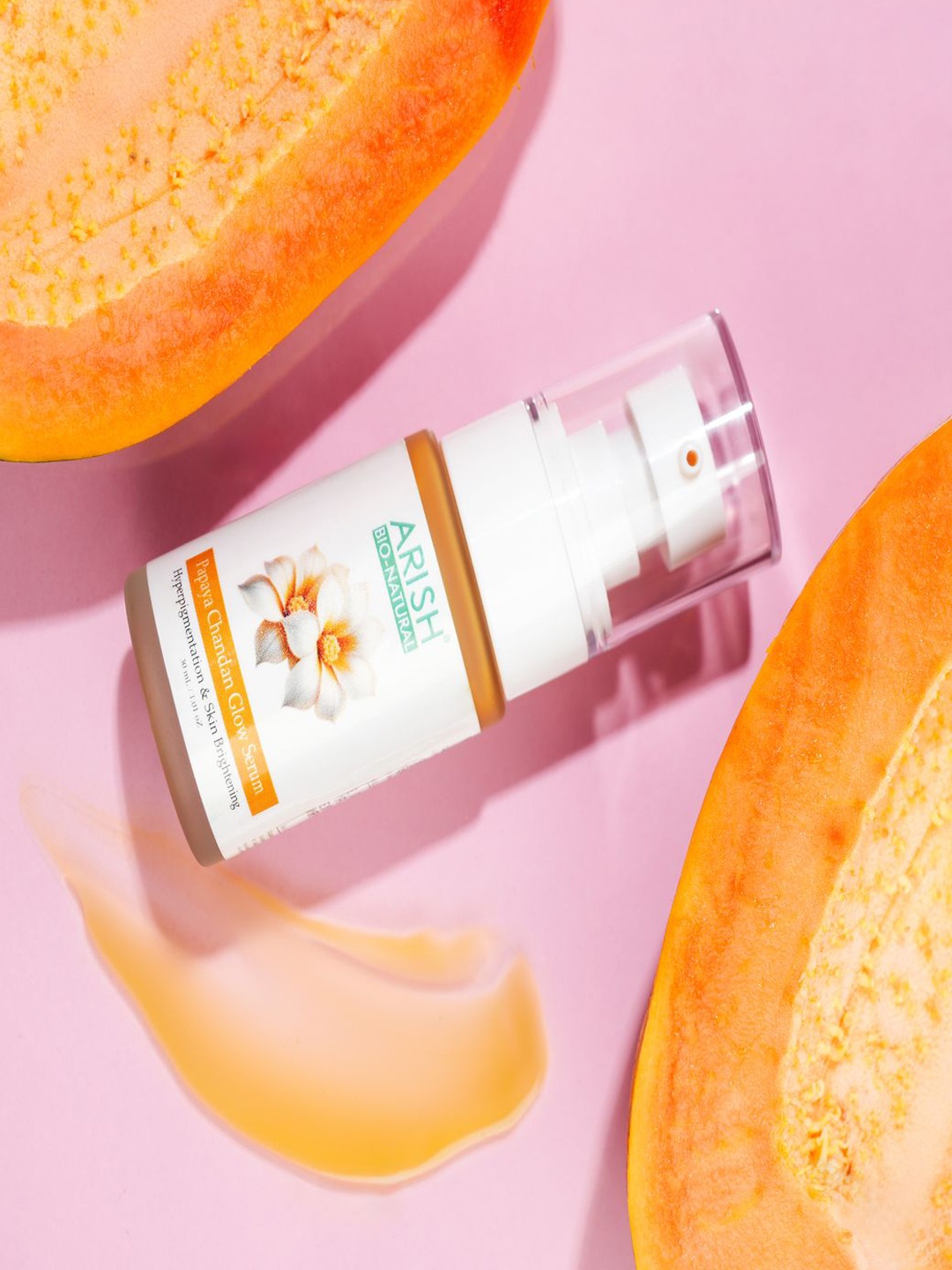 

ARISH BIO-NATURAL Papaya Chandan Glow Serum For Skin Brightening - 30 ml, Yellow