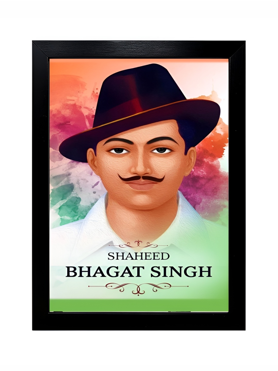 

Hawai Gold-Toned & Brown Saheed Bhagat Singh Wooden Wall Photo Frame