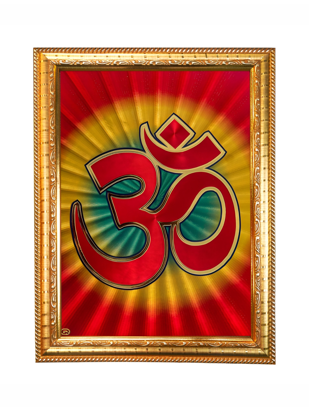 

Hawai Gold-Toned & Red OM Printed Wooden Wall Photo Frame