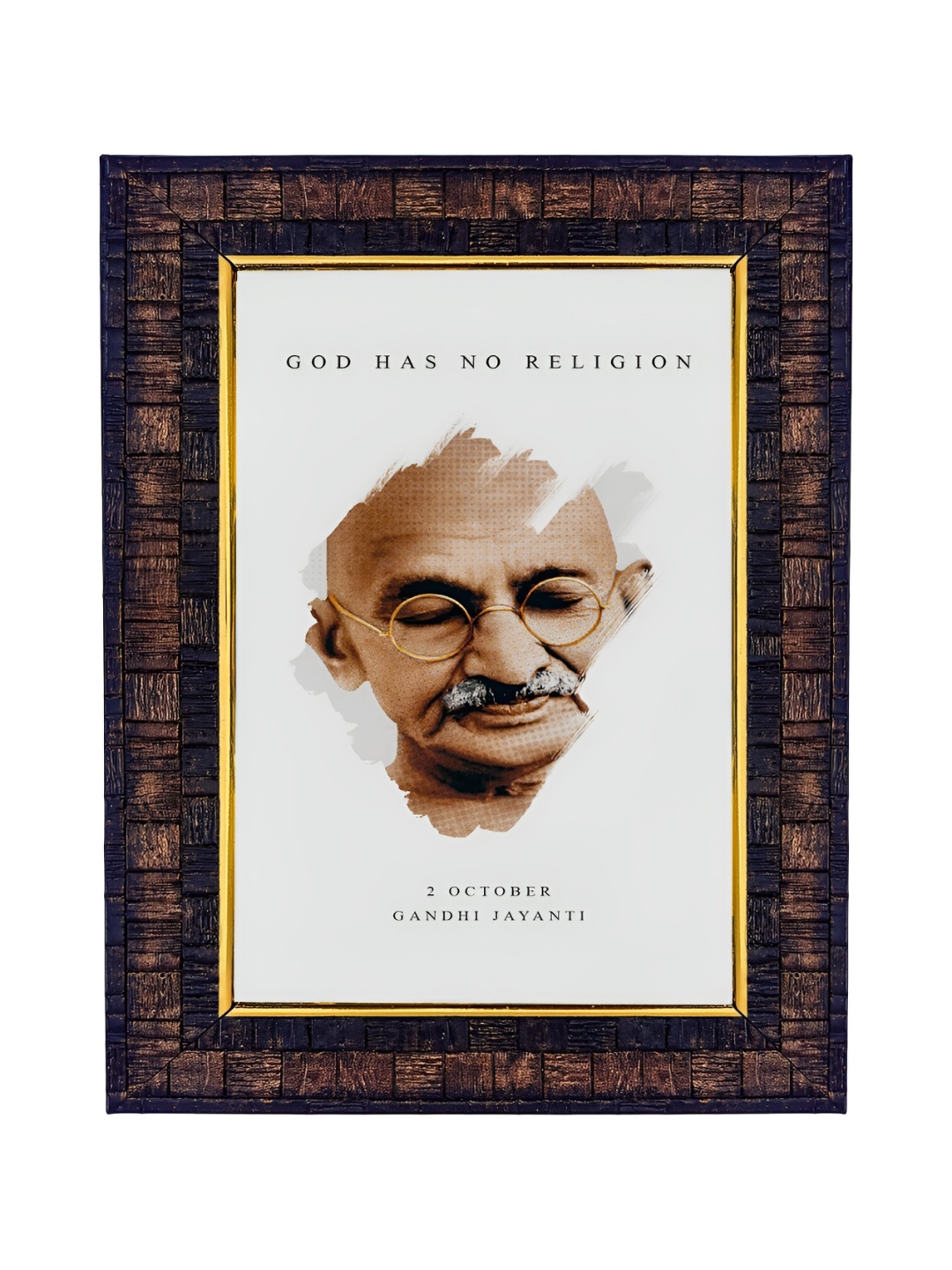 

Hawai White & Brown Mohandas Karamchand Gandhi Wooden Photo Frame
